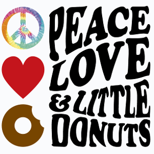 Logo for Peace, Love and Little Donuts of Hyde Park
